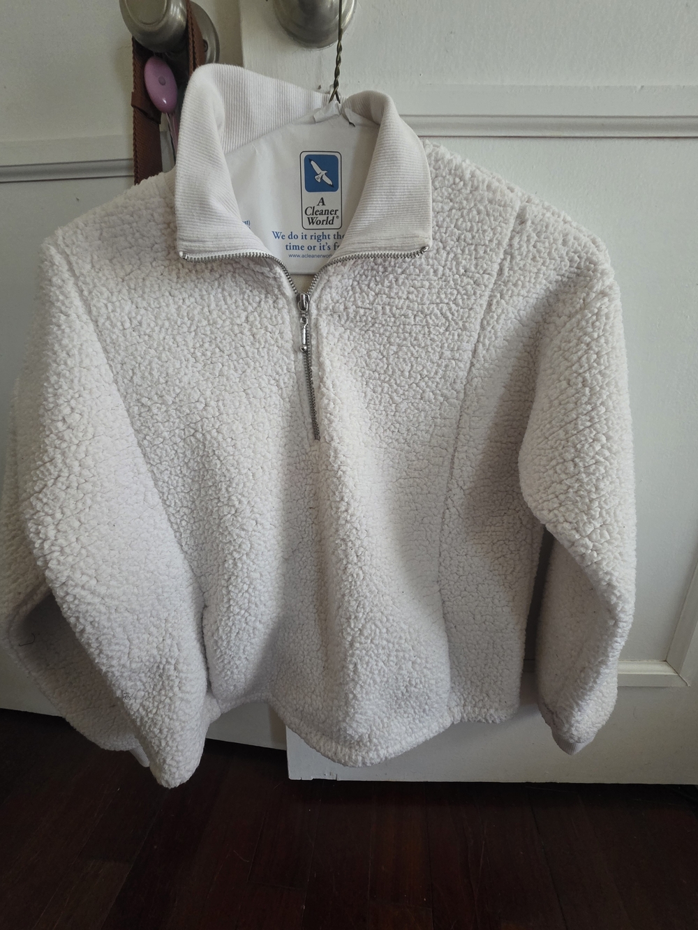 Banana Republic Quarter Zip Sherpa Sweatshirt